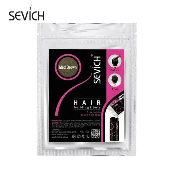 SEVICH Other - PROFESSIONAL PACK MED. BROWN Hair Fibers Refill  100g PLUS FREE BOTTLE